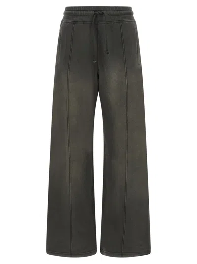 Golden Goose Star Wide Leg Jogger Trousers In Black