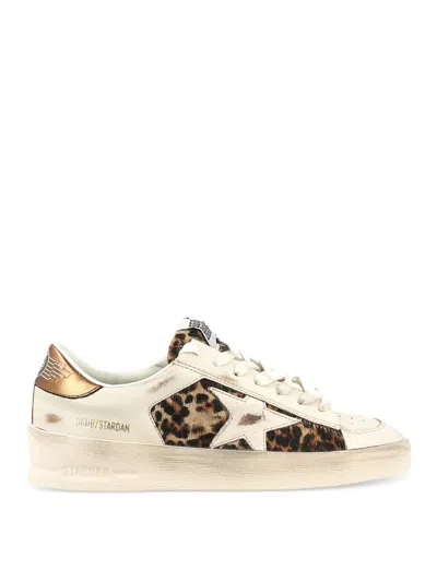 Golden Goose Star Laminated Heel Sneakers In White