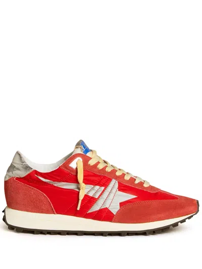 Golden Goose Low Top Sneakers Contrasting Panels In Red