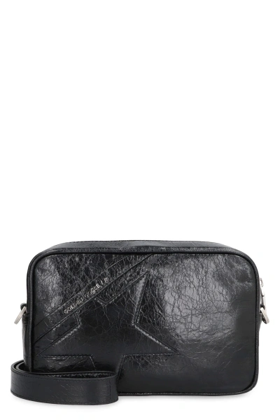 Golden Goose Mini Star Bag In Leather With Tone-on-tone Star In Black