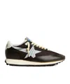Golden Goose Womens Blk/white Women's Marathon 90167 Runner Leather And Mesh Low-top Trainers In Black