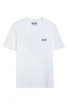 Golden Goose Logo Print Cotton T-shirt In White/black
