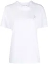 Golden Goose Star Logo Print In Cotton In White