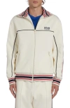 Golden Goose Multicolor Track Raglan Sweatshirt In Papyrus/ Dark Blue