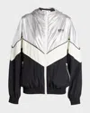 Golden Goose Star Patchwork Windbreaker Nylon Jacket In Multi