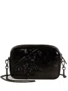 Golden Goose Star Mini Leather Crossbody Bag In Black