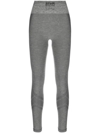 Golden Goose Star-motif Leggings In Gray