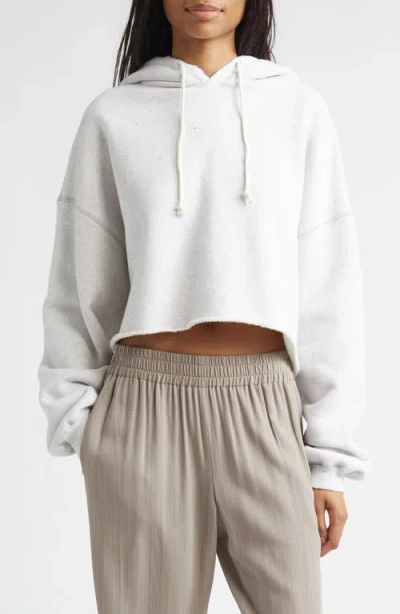 Golden Goose Oversized Vintage-inspired Hoodie With Rhinestone Details In White