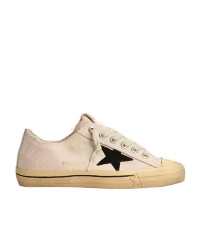 Golden Goose Star-patch Canvas Sneakers In Nude