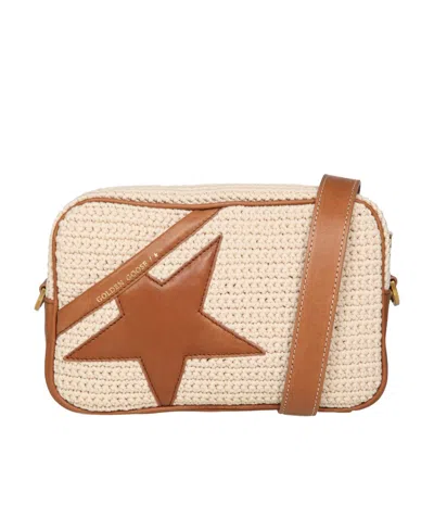 GOLDEN GOOSE GOLDEN GOOSE DELUXE BRAND STAR PATCH ZIPPED SHOULDER BAG