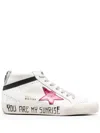 Golden Goose Star-patch Hi-top Sneakers In Weiss