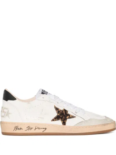 Golden Goose Star-patch Lace-up Sneakers In White