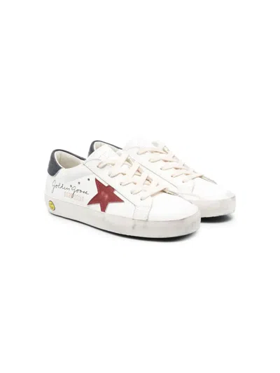 Golden Goose Kids' Super-star Lace-up Sneakers In White