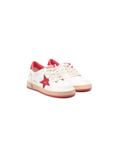 Golden Goose Babies' Star-patch Leather Sneakers In White