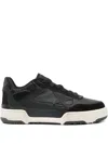 Golden Goose Low Top Leather Sneakers With Contrast Sole In Black