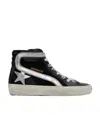 Golden Goose Star Pattern High Top Casual Shoes In Black