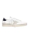 Golden Goose Men White Sneakers With Star Detail In Leather Man In White