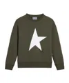 Golden Goose Star Pattern Sweatshirt In Green