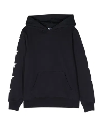Golden Goose Star-print Cotton-blend Hoodie In Black