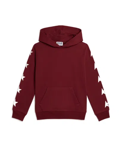 Golden Goose Star-print Cotton-blend Hoodie In Brown