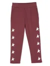 Golden Goose Star-print Cotton-jersey Track Pants In Red