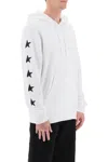 Golden Goose Star Print Hooded Sweater With Kangaroo Pocket In Multi