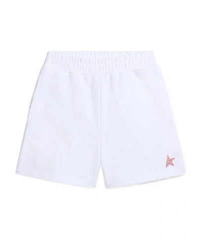 Golden Goose Star-print Jersey Shorts In White
