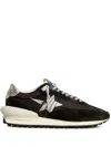 Golden Goose Star Print Lace Up Sneakers In Brown