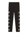 Golden Goose Star-print Leggings In Black