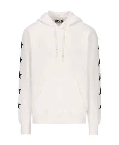 GOLDEN GOOSE GOLDEN GOOSE DELUXE BRAND LOGO PRINTED DRAWSTRING HOODIE