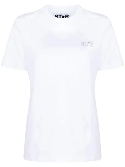 Golden Goose Logo Cotton T-shirt In White