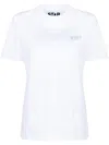 Golden Goose White T-shirt With Logo In White/silver