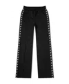 Golden Goose Star Collection Wide-leg Track Pants In Black