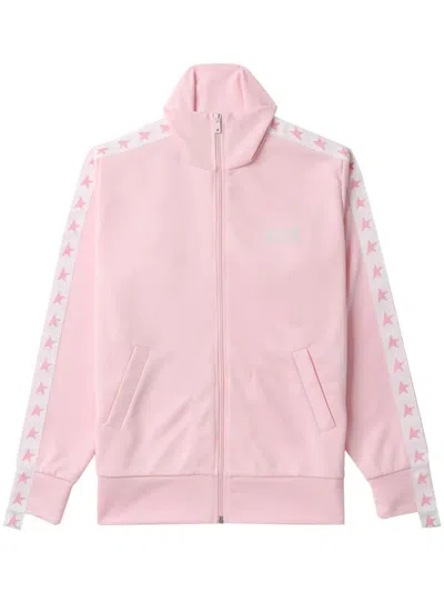Golden Goose Star-print Zip-up Sweatshirt In Pink