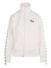 Golden Goose Grosgrain-trim Tech Jersey Track Jacket In Neutral
