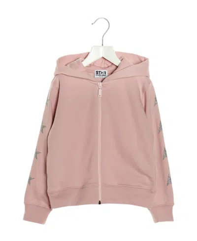 Golden Goose Star-print Zipped Hoodie In Nude