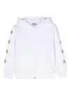 Golden Goose Star-print Zipped Hoodie In White,gold Pink