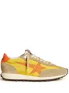 Golden Goose Womens Marathon With Yellow Nylon Upper And Orange Star In Multi