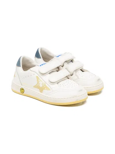 Golden Goose Kids' Star-printed Velcro Trainers In White