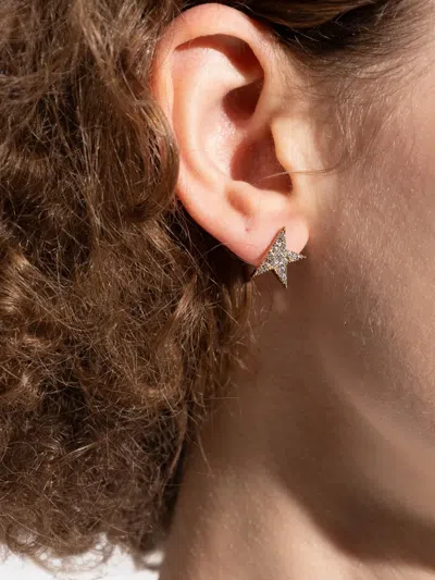 Golden Goose Star-shaped Embellished Earrings In Gold