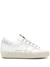 Golden Goose Hi Star Sneakers In White/platinum Leather And Suede In Transparent