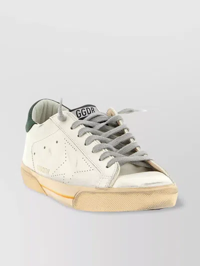 Golden Goose 'star' Sneakers With Contrast Heel Tab In White