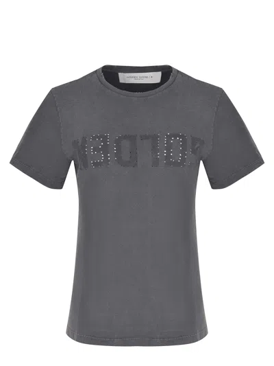 Golden Goose 'star' T-shirt In Gray