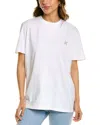 Golden Goose Star Collection T-shirt With Glittered Star On The Front In White
