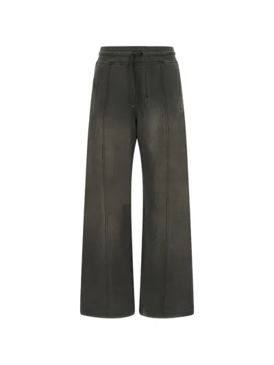 Golden Goose Star Wide Leg Jogger Trousers In Black