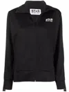 Golden Goose Black Sweater With Logo And Star Detailing In Black