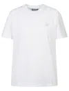 Golden Goose White And Silver Cotton Logo T-shirt In White