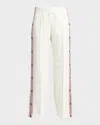 Golden Goose Star Wide-leg Side Tape Joggers In White