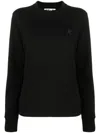 Golden Goose Crew Neck Logo Cotton Sweatshirt With Star Patch