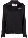 Golden Goose Black Sweater With Logo And Star Detailing In Black